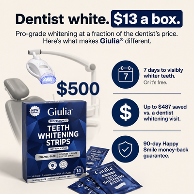 Giulia Whitening Strips - Instant Whitening - 14 Strips