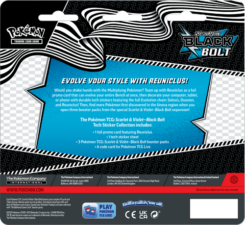 Scarlet & Violet – Black Bolt Tech Sticker Coll Reuniclus