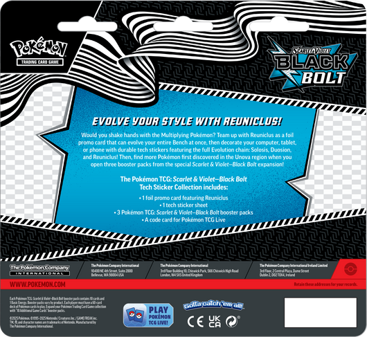 Scarlet & Violet – Black Bolt Tech Sticker Coll Reuniclus