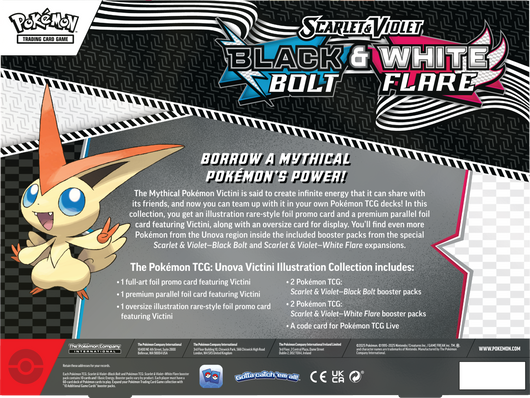 Scarlet & Violet – Black Bolt & White Flare Victini Illustration Collection