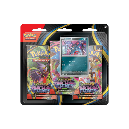 Mega Evolution Phantasmal Flames - 3 Pack Blister (Sneasel/Weavile)
